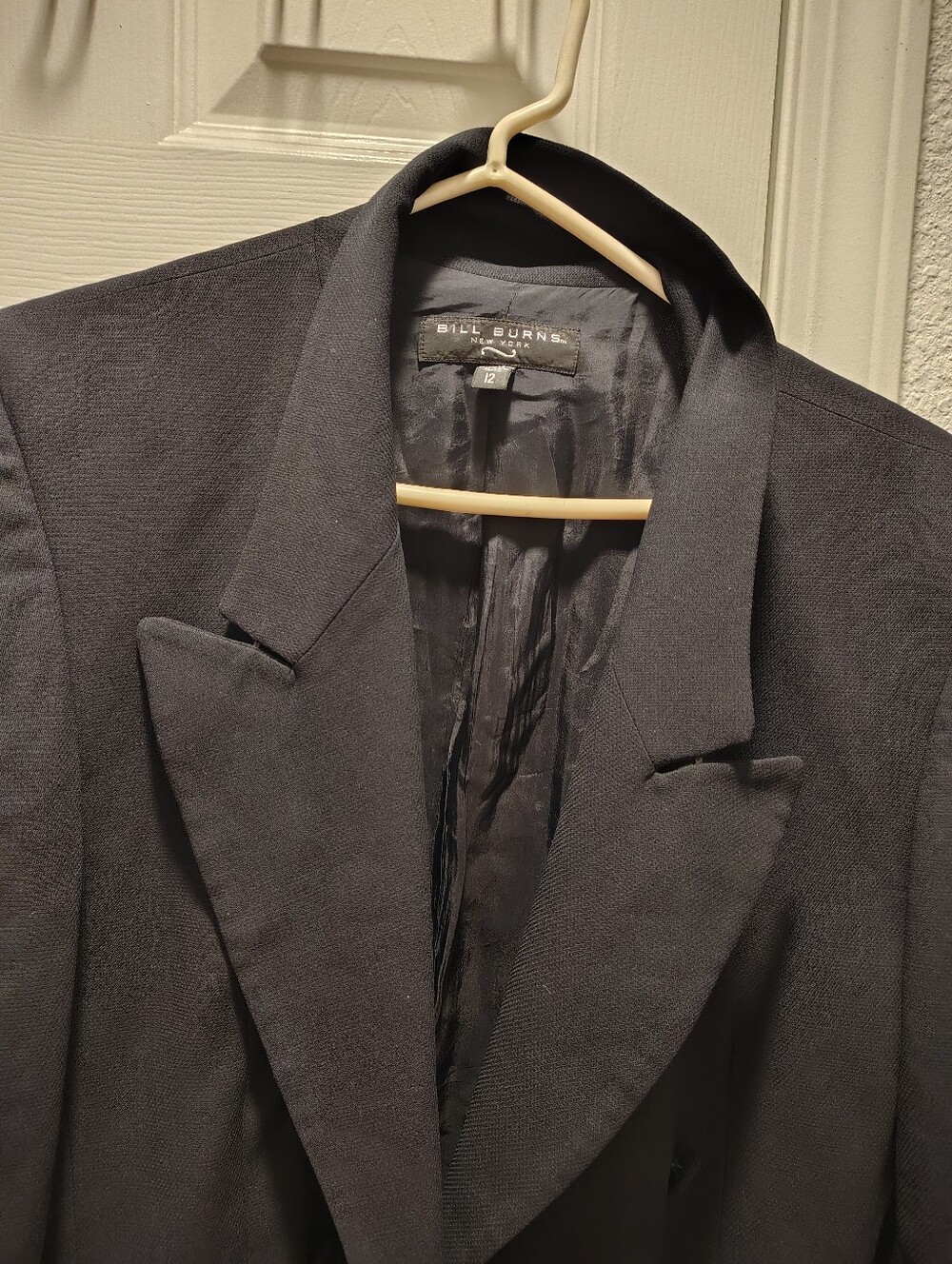 Vintage Bill Burns New York Black Double Breasted Blazer Size 12
